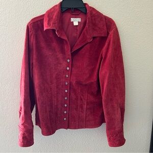 Christopher Banks Suede Leather Jacket, Large